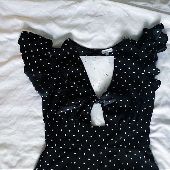 Black and White Polka Dot Jumpsuit (size M) - Picture 4 of 7
